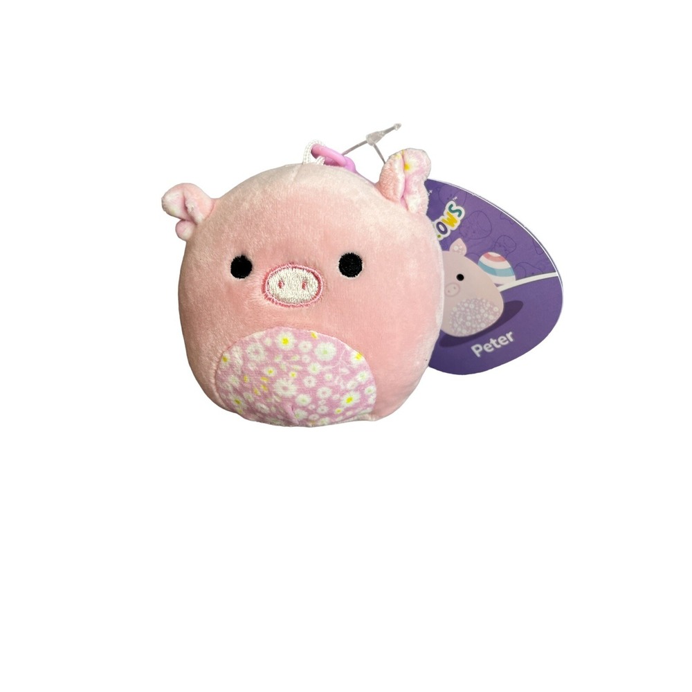 Squishmallow 3.5" Peter Pig Soft Pink Flower Belly 2023 Easter Plush Five Below